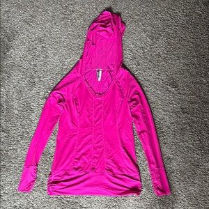 Ideology Women's Pink Hooded Active Top